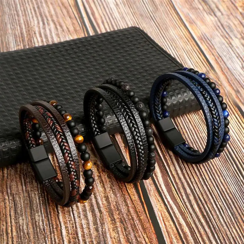 Pulseira de Couro Masculina